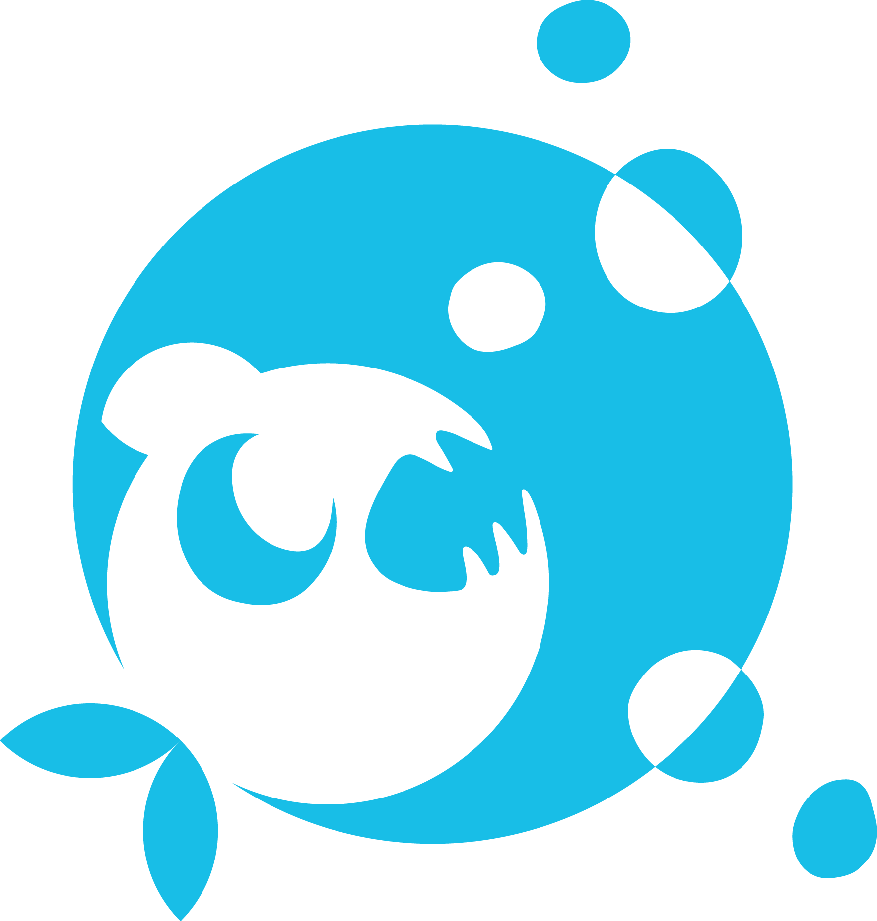 Fish Blowing Bubbles Logo