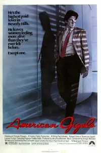 Poster to the movie "American Gigolo" #117145