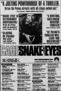 Poster to the movie "Snake Eyes" #599665