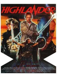 Poster to the movie "Highlander" #63808