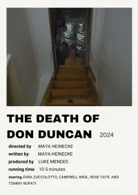 Poster to the movie "The Death of Don Duncan" #621621