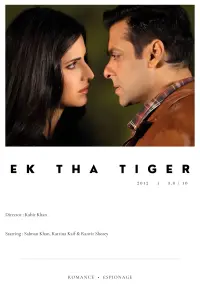 Poster to the movie "Ek Tha Tiger" #364025