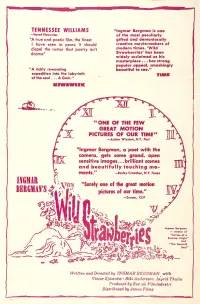 Poster to the movie "Wild Strawberries" #177613