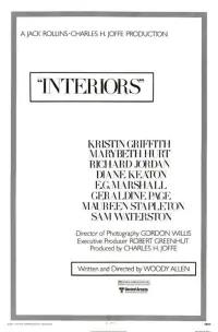 Poster to the movie "Interiors" #259786