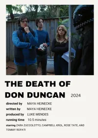 Poster to the movie "The Death of Don Duncan" #621624