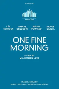 Poster to the movie "One Fine Morning" #341254