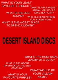 Poster to the movie "Desert Island Discs" #678942