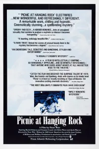 Poster to the movie "Picnic at Hanging Rock" #511398