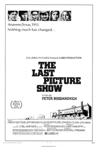 Poster to the movie "The Last Picture Show" #148072