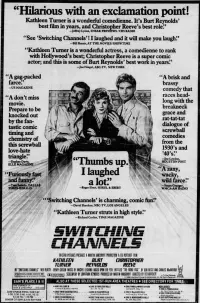 Poster to the movie "Switching Channels" #554314