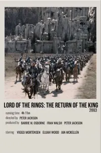 Poster to the movie "The Lord of the Rings: The Return of the King" #170288