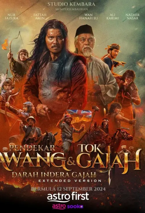 Movie poster "Pendekar Awang & Tok Gajah: Darah Indera Gajah"