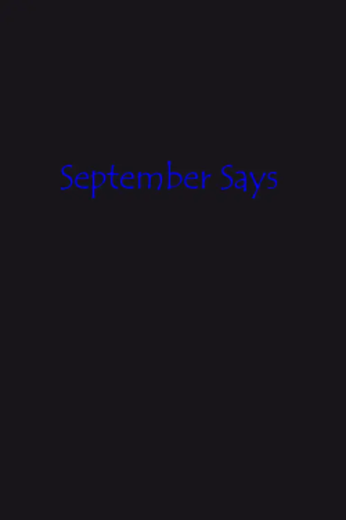 Movie poster "September Says"