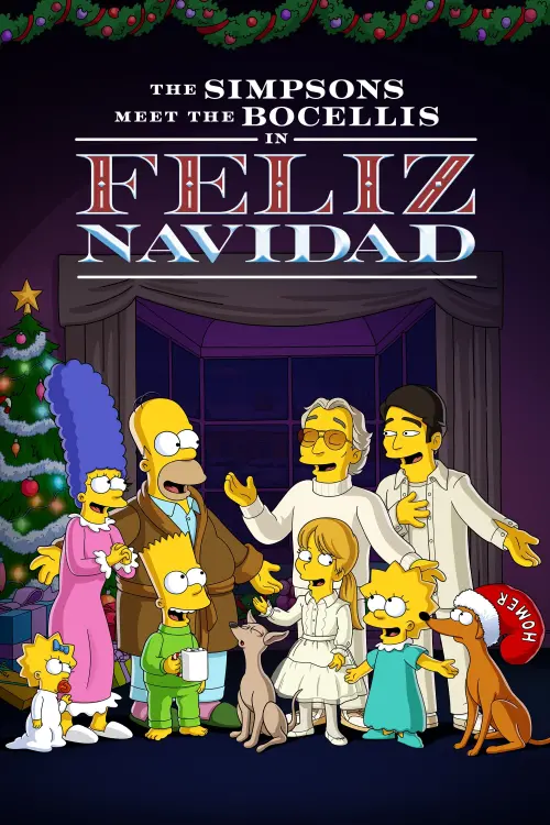 Movie poster "The Simpsons Meet the Bocellis in Feliz Navidad"