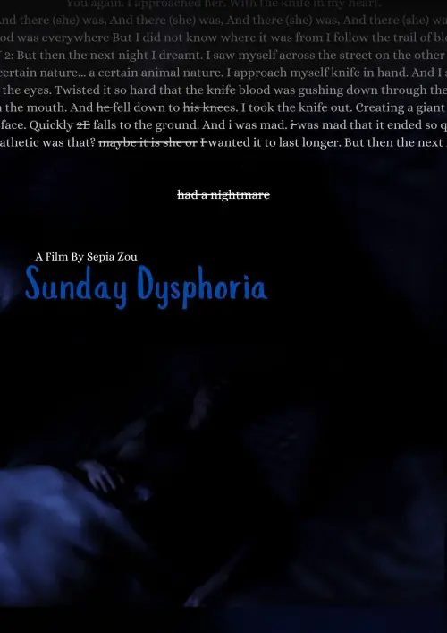 Movie poster "Sunday Dysphoria"