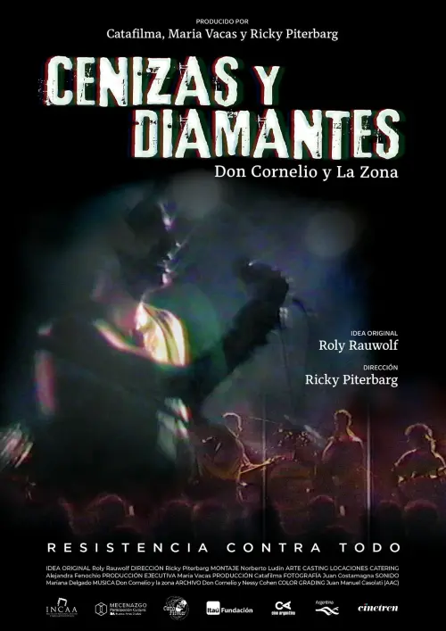 Movie poster "Cenizas y diamantes, la película de Don Cornelio y La Zona"