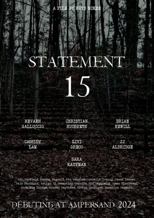 Movie poster "Statement 15"