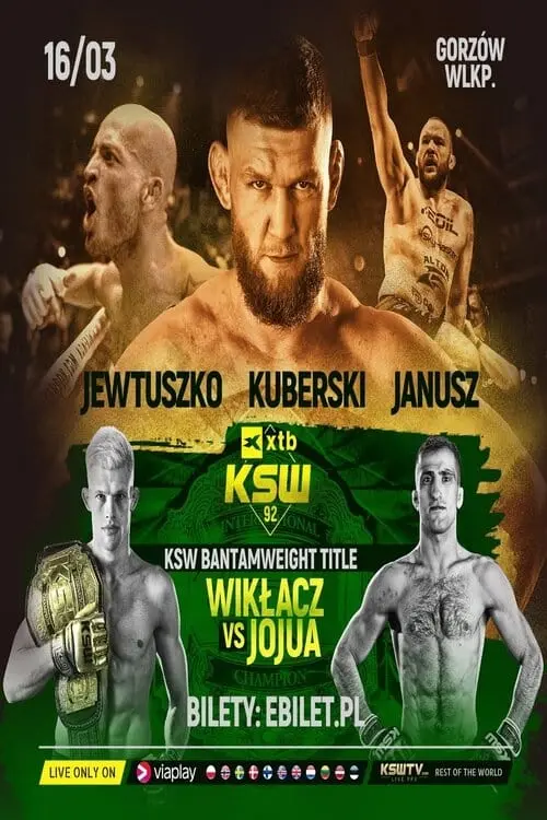 Movie poster "KSW 92: Wiklacz vs. Jojua"