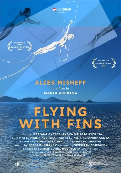 Movie poster "Flying with Fins"