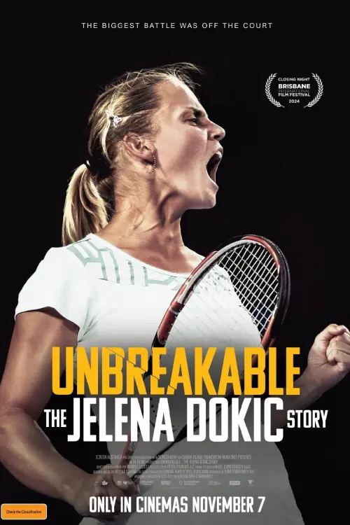 Movie poster "Unbreakable: The Jelena Dokic Story"