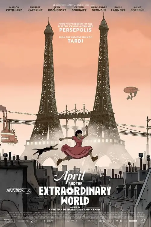 Movie poster "April and the Extraordinary World"