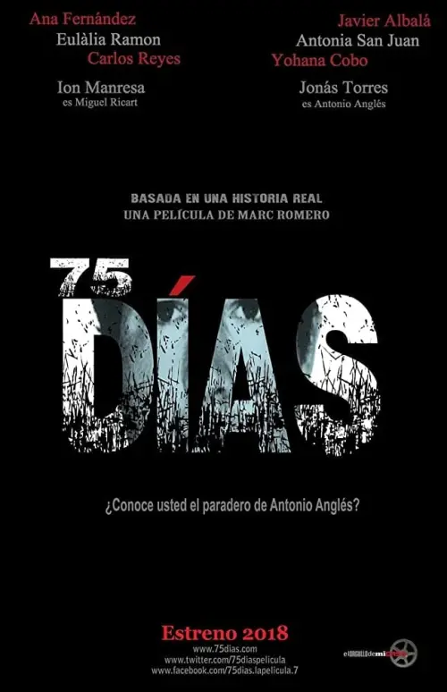 Movie poster "75 días"