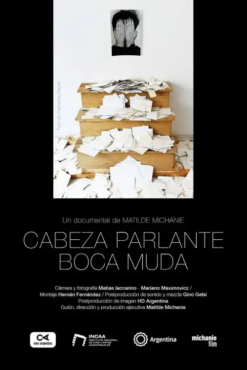 Movie poster "Cabeza parlante boca muda"