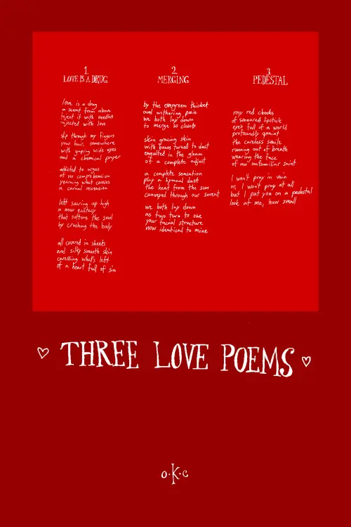 Movie poster "Three Love Poems"