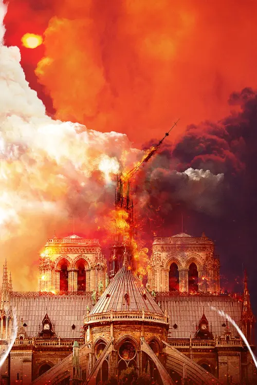 Movie poster "Notre-Dame on Fire"