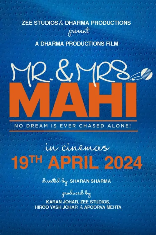 Movie poster "Mr. & Mrs. Mahi"