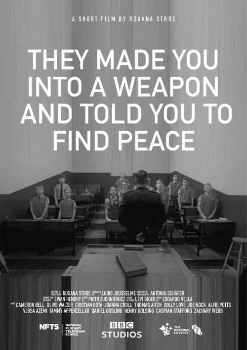 Movie poster "They made you into a weapon and told you to find peace"