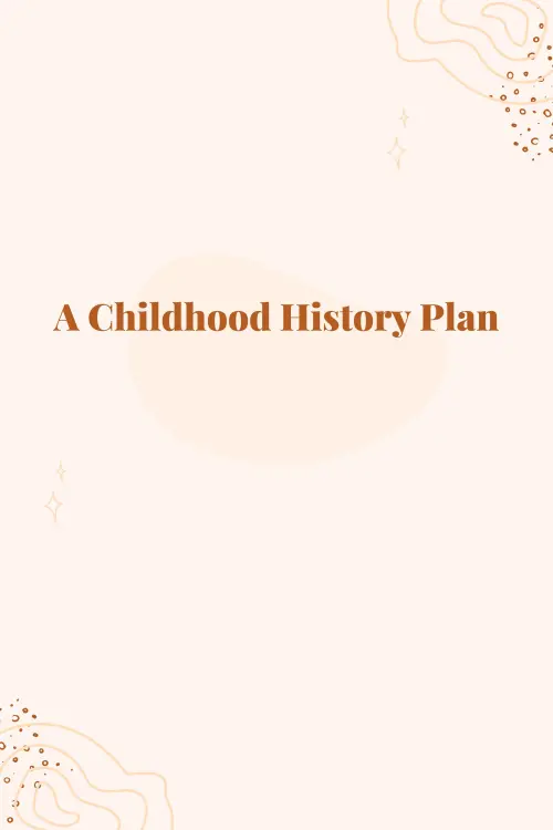 Movie poster "A Childhood History Plan"