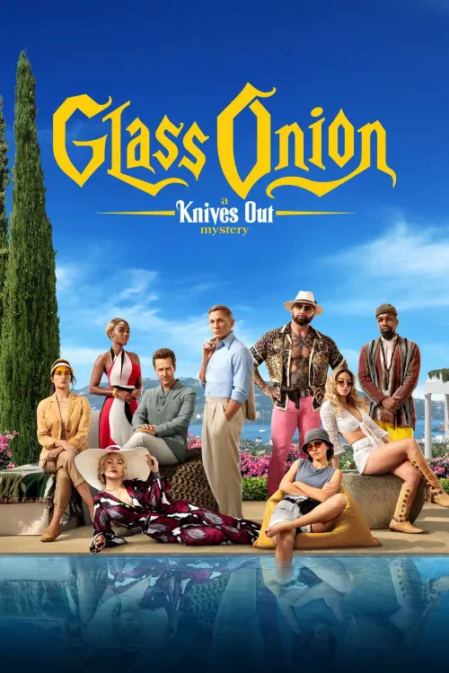 Movie poster "Glass Onion: A Knives Out Mystery"