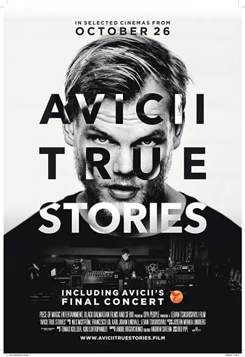 Movie poster "Avicii: True Stories"