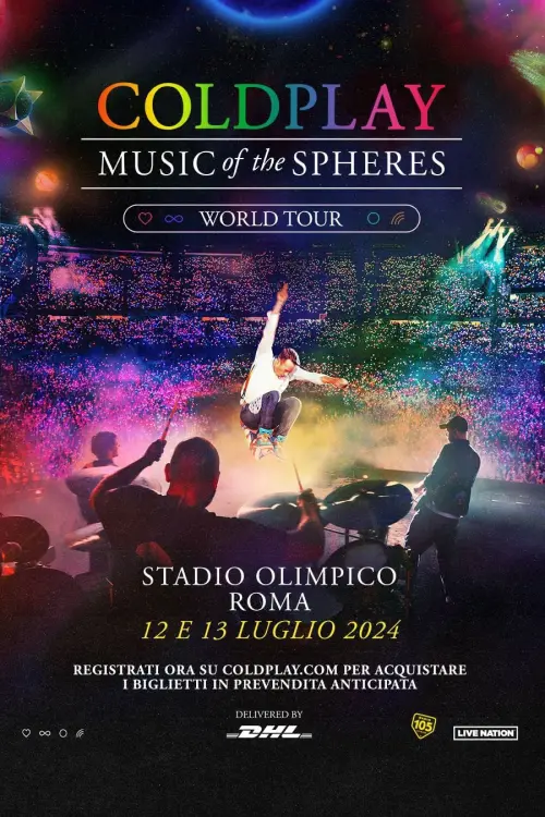 Movie poster "Coldplay: Music Of The Spheres World Tour - Live at Stadio Olimpico / Rome"