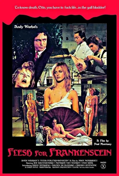 Movie poster "Flesh for Frankenstein"