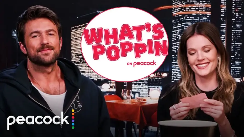 Watch film Drop | Meghann Fahy and Brandon Sklenar Talk Movie Nights & Favorite Genres! - What&rsquo;s Poppin