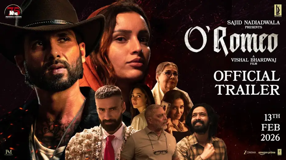 Watch film O'Romeo | O'Romeo Official Trailer | Sajid N | Vishal B | Shahid K | Triptii D | Nana P | Avinash T | 13th Feb