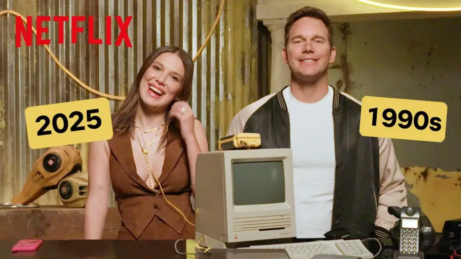 Watch film The Electric State | Chris Pratt Tests Millie Bobby Brown's Knowledge on 90s Tech