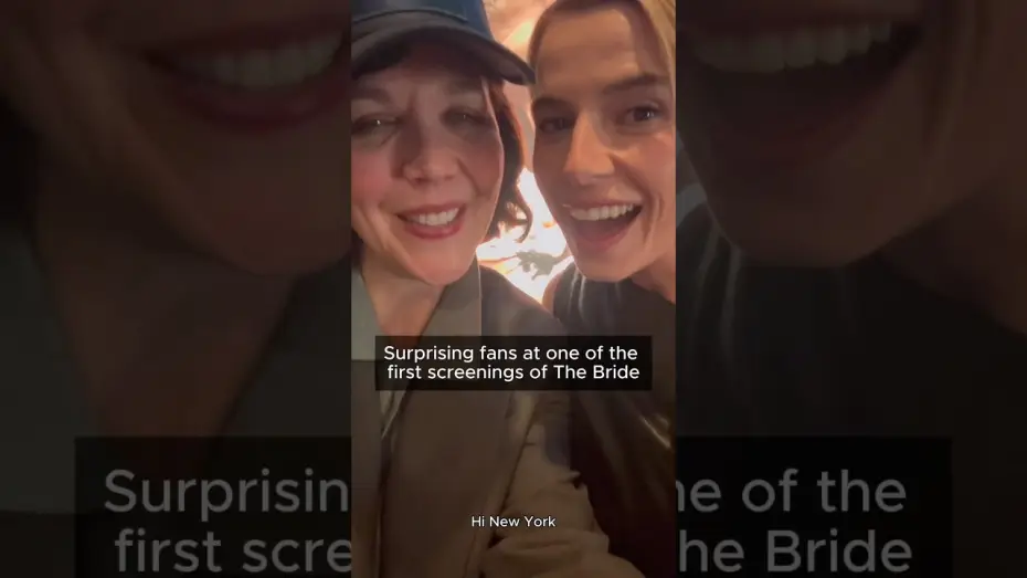 Watch film The Bride! | Jessie Buckley and Maggie Gyllenhaal surprise fans before a screening of THE BRIDE!