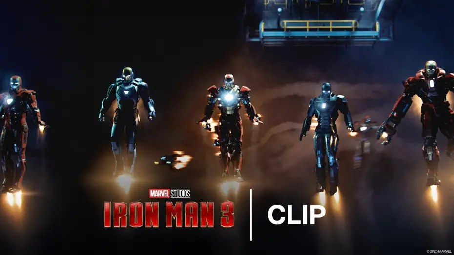 Watch film Iron Man 3 | Iron Man Suits Save Tony and Rhodey - Official Clip