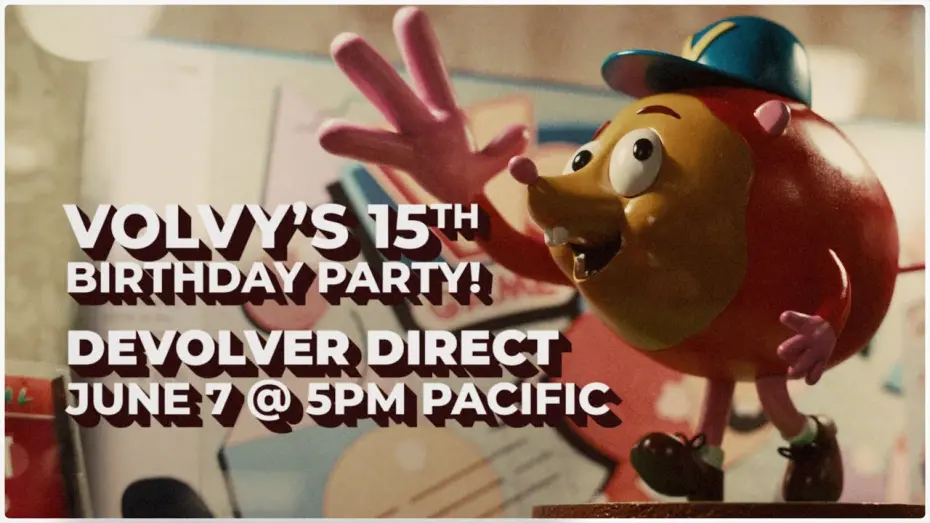 Watch film Devolver Direct 2024: Volvy's 15th Birthday Party | Join us for Volvy's Birthday Party on June 7 | Devolver Direct 2024 | Summer Game Fest