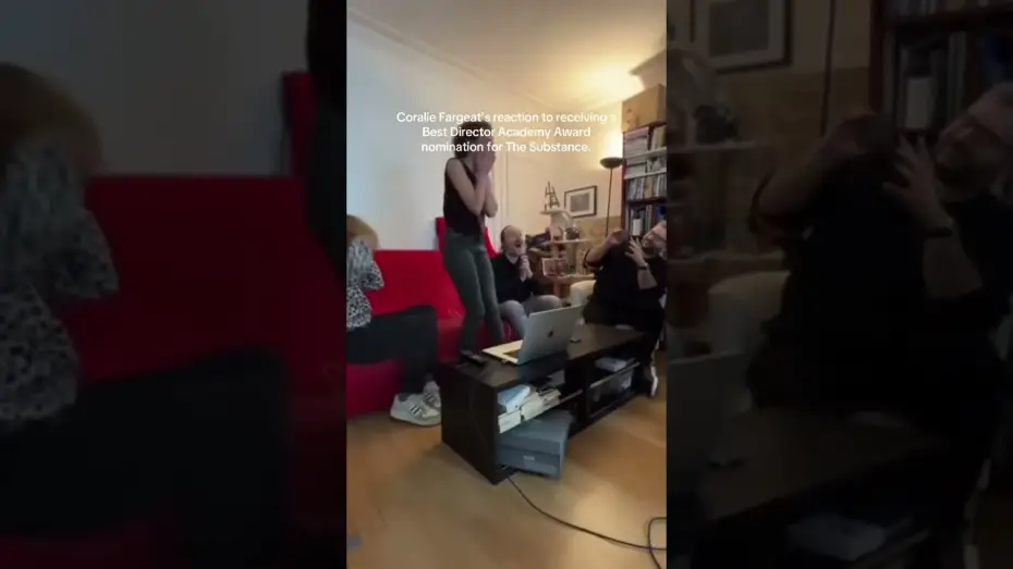 Watch film The Substance | Coralie Fargeat&rsquo;s reaction on her Academy Award nomination for Best Director for The Substance