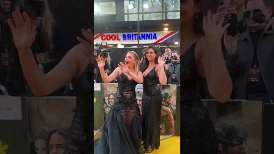 Watch film Thunderbolts | Florence Pugh and Geraldine Viswanathan at the European Premiere!