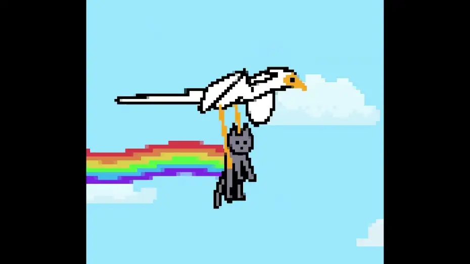 Watch film Flow | Nyan cat but make it FLOW 🐈&zwj;⬛ featuring Secretarybird and Cat