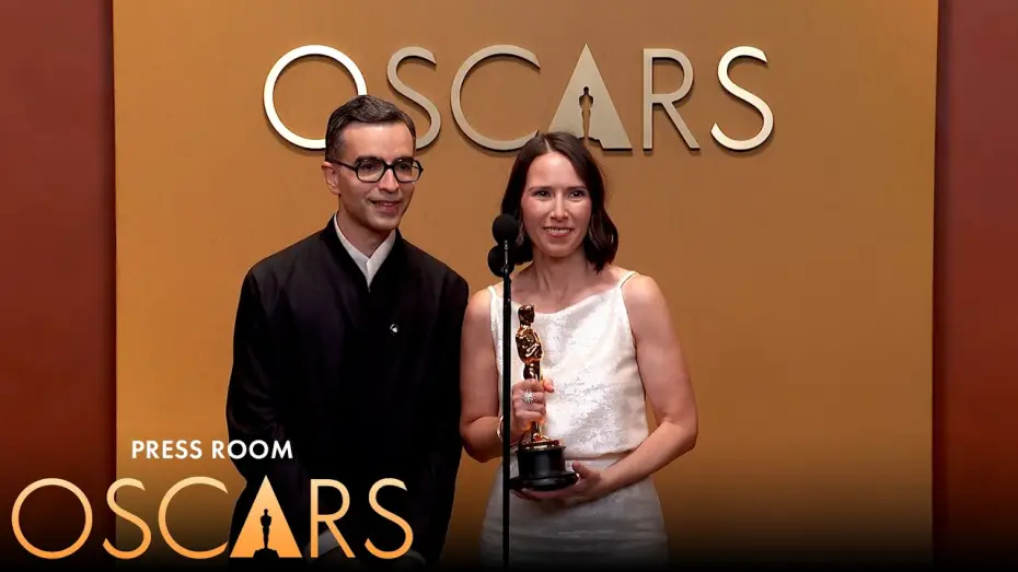 Watch film Two People Exchanging Saliva | Two People Exchanging Saliva Best Live Action Short Film Press Room Speech | 98th Oscars (2026)