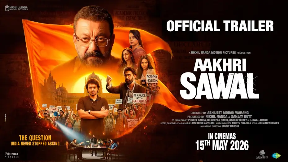 Watch film Aakhri Sawal | Aakhri Sawal Official Trailer | Sanjay Dutt | Namashi | Amit Sadh | Sameera Reddy | 15 May Release