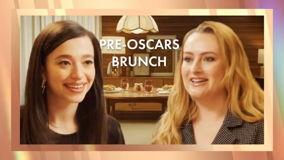 Watch film Anora | Mikey Madison & Amelia Dimoldenberg Tease The Chicken Shop Date Movie At Pre Oscars Brunch