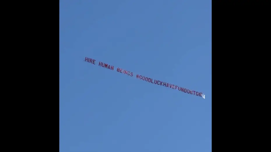 Watch film Good Luck, Have Fun, Don't Die | 'Hire Human Beings' Flight Over Silicon Valley