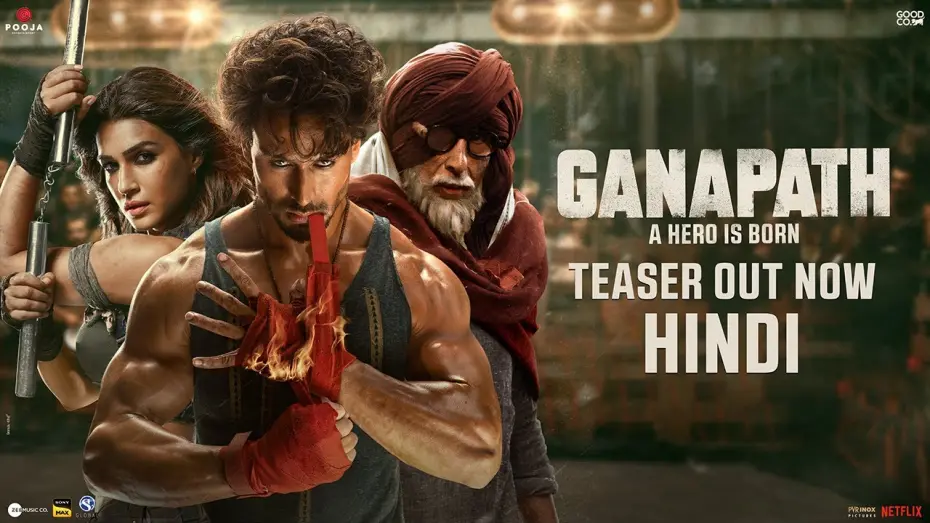 Watch film Ganapath | GANAPATH | Hindi Teaser | Amitabh B, Tiger S, Kriti S ❘ Vikas B, Jackky B | 20th Oct